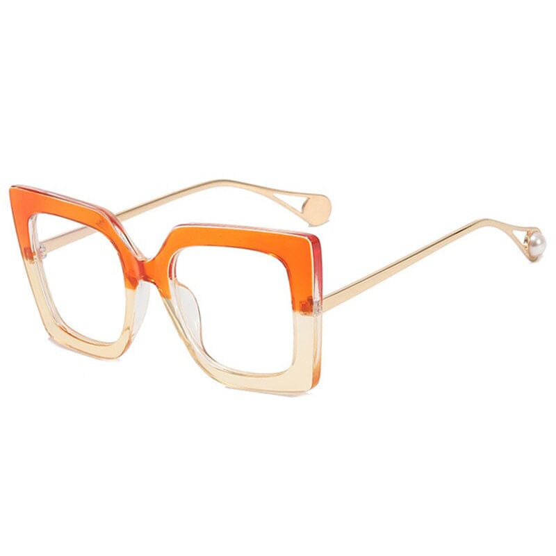 Aimee Vintage Square Glasses Frames Rectangle Frames Southood Orange 