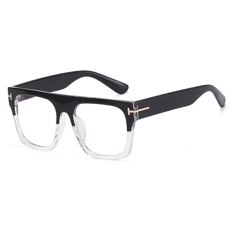 Alonso Unisex Rectangle Couple Glasses Rectangle Frames Southood C12 black clear 
