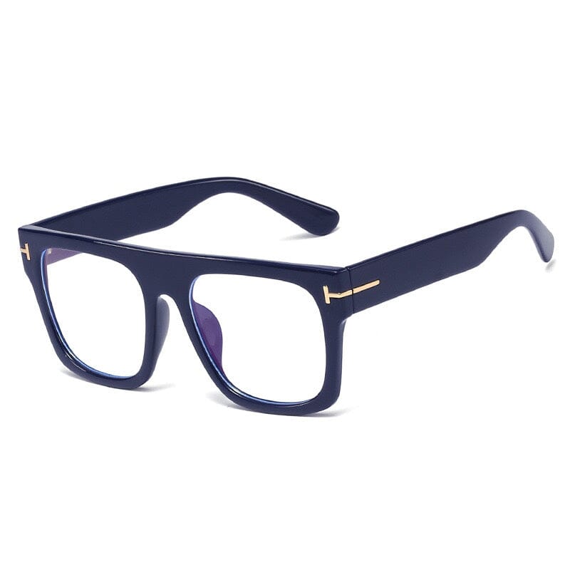 Alonso Unisex Rectangle Couple Glasses Rectangle Frames Southood C5 blue 