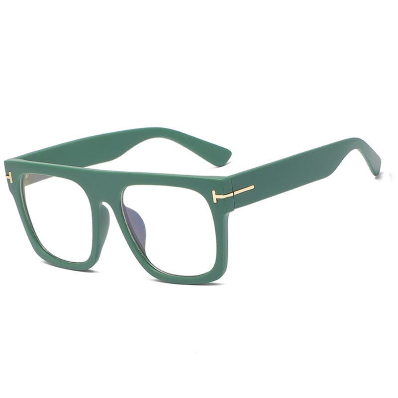 Alonso Unisex Rectangle Couple Glasses Rectangle Frames Southood C8 green 