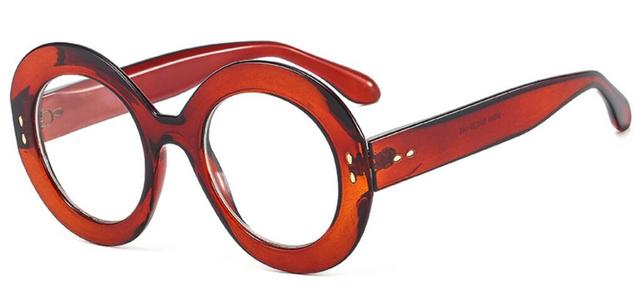 Annabelle Brand Large Round Eyeglasses Frame Round Frames Southood C2 tea clear 