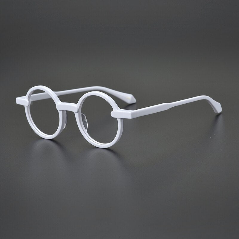 Arlo Retro Round Acetate Eyeglasses Frame Round Frames Southood White 