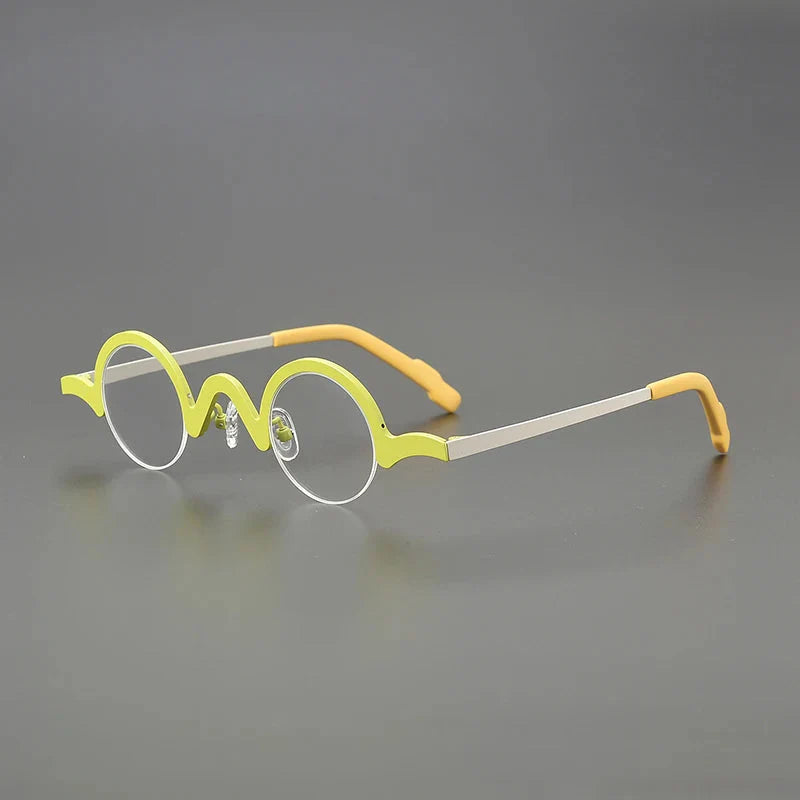 Beecher Small Round Titanium Glasses Frame Round Frames Southood Yellow 