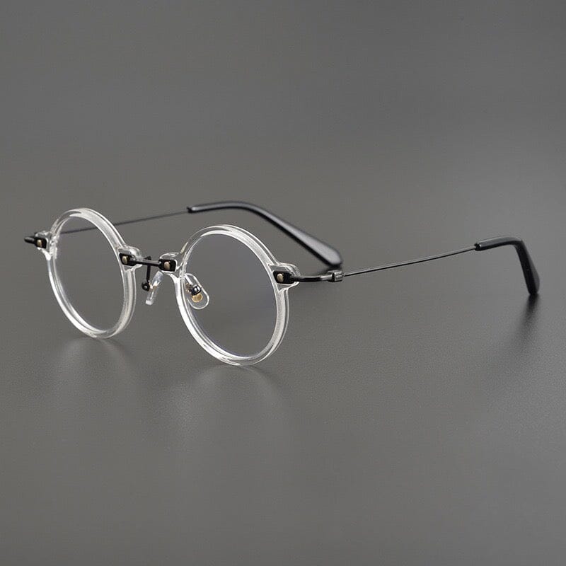 Ben Retro Round Acetate Optical Glasses Frame Round Frames Southood Clear 