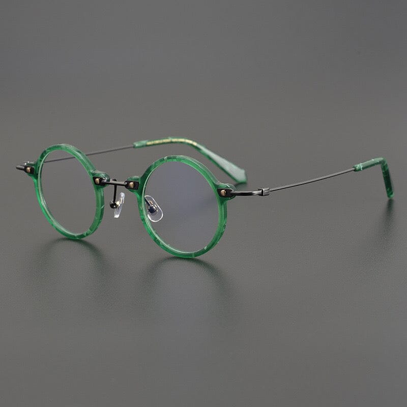 Ben Retro Round Acetate Optical Glasses Frame Round Frames Southood Green 