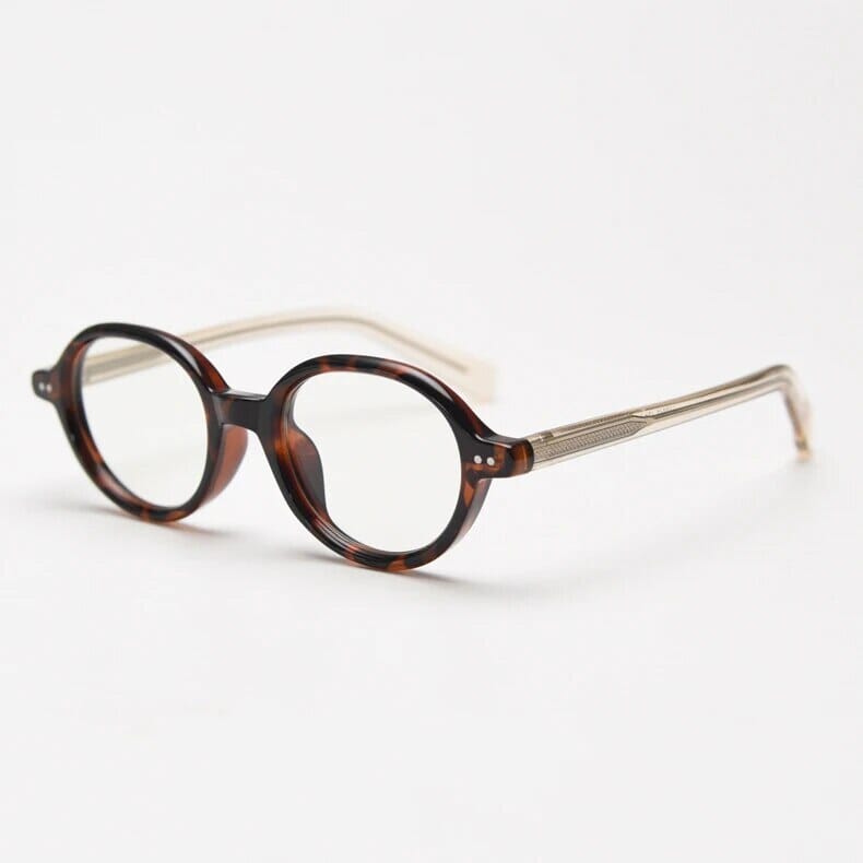 Cleve Oval TR90 Vintage Eyeglass Frame Oval Frames Southood Leopard 