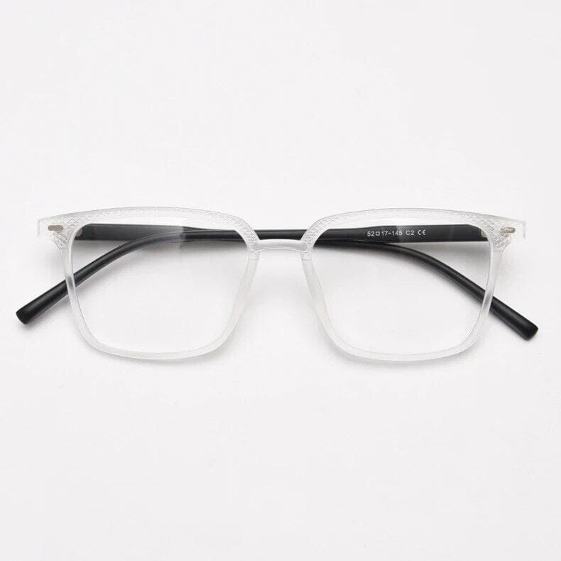 Creed Square TR90 Vintage Eyeglass Frame Rectangle Frames Southood BlackClear 