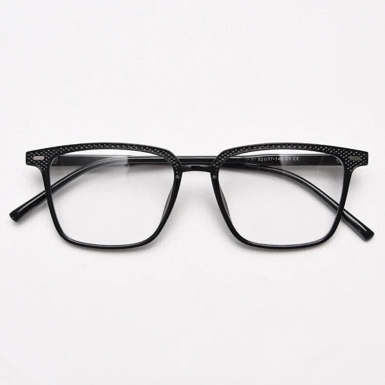 Creed Square TR90 Vintage Eyeglass Frame Rectangle Frames Southood BrightBlack 