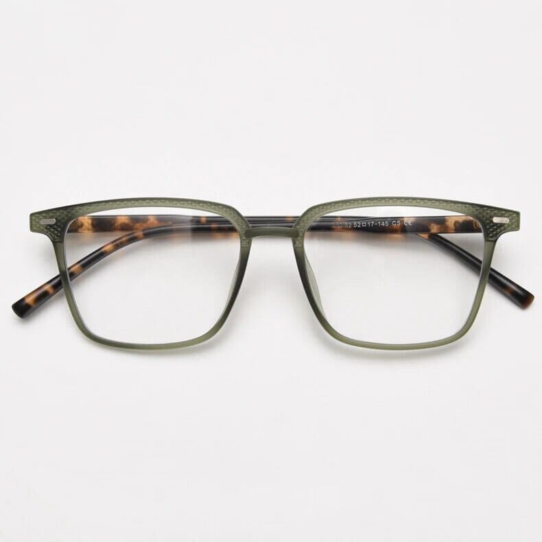 Creed Square TR90 Vintage Eyeglass Frame Rectangle Frames Southood Green 