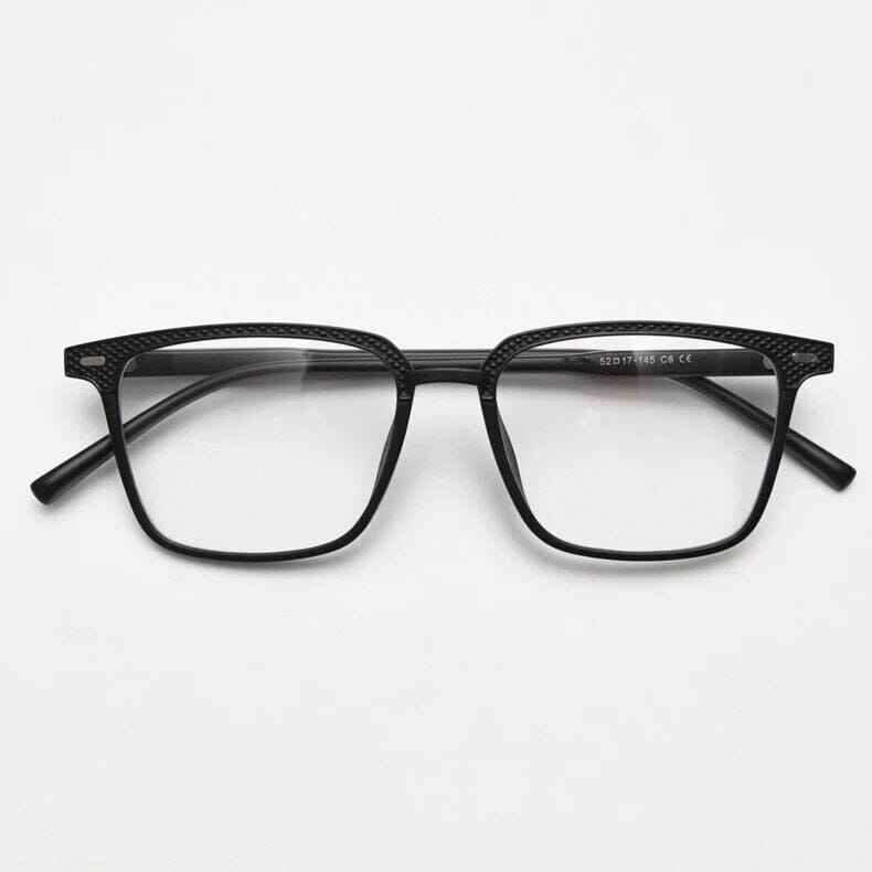 Creed Square TR90 Vintage Eyeglass Frame Rectangle Frames Southood SandBlack 