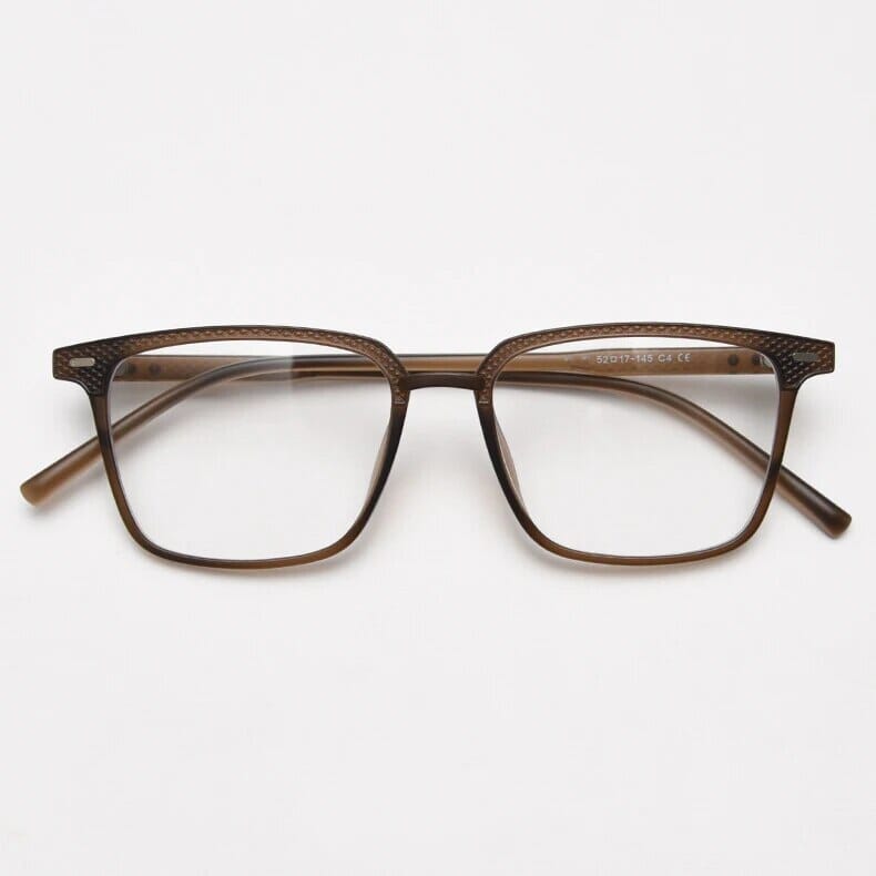 Creed Square TR90 Vintage Eyeglass Frame Rectangle Frames Southood Tea 