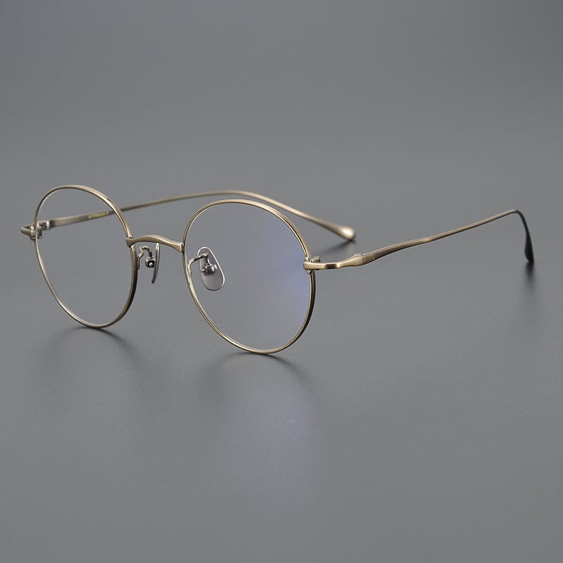 Dael Vintage Round Titanium Eyeglasses Frame Round Frames Southood Bronze 