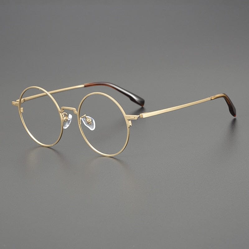 Daniel Vintage Titanium Glasses Frame Round Frames Southood Gold 