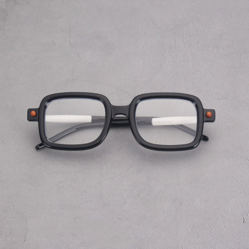 Des Vintage Black Square Glasses Frame Rectangle Frames Southood black white clear 