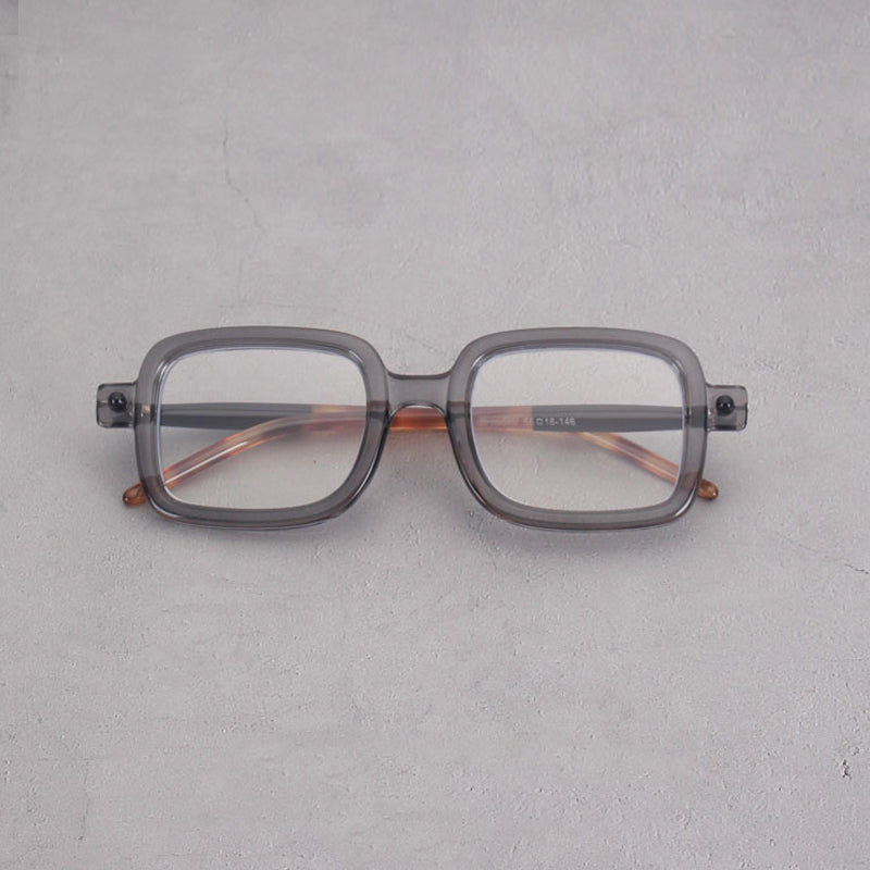 Des Vintage Black Square Glasses Frame Rectangle Frames Southood grey clear 
