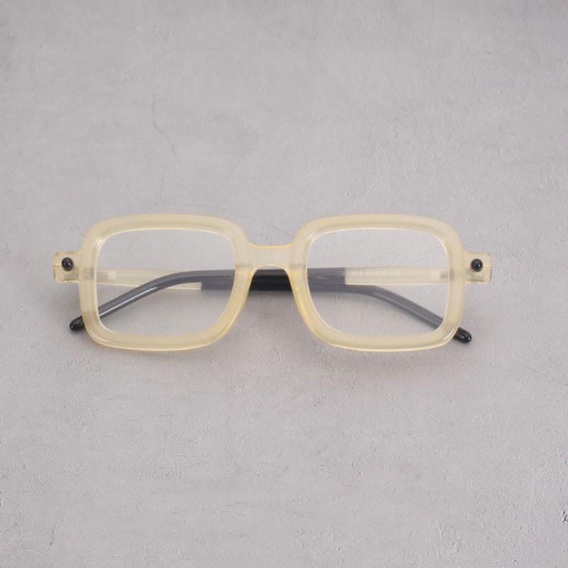 Des Vintage Black Square Glasses Frame Rectangle Frames Southood yellow clear 