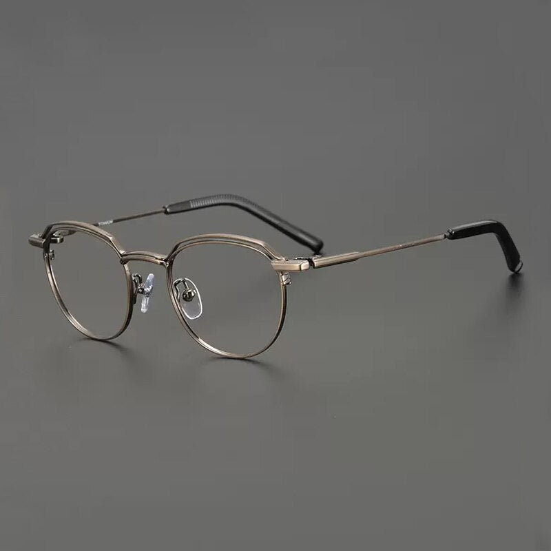 Eloise Vintage Titanium Eyeglasses Frame Round Frames Southood Bronze 
