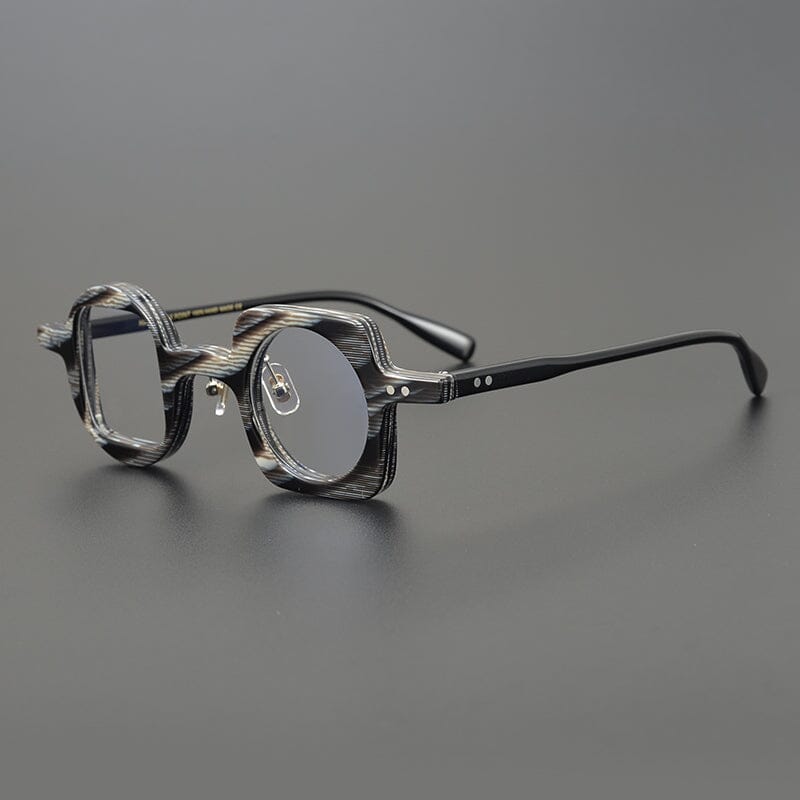 Hagly Vintage Acetate Glasses Frame Geometric Frames Southood Black leopard 