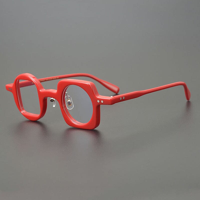 Hagly Vintage Acetate Glasses Frame Geometric Frames Southood Red 