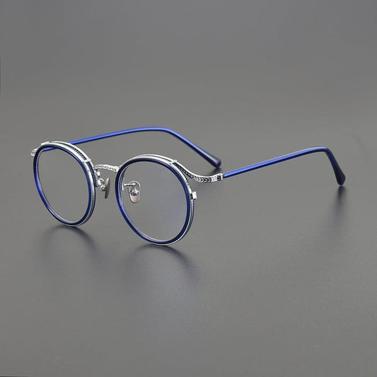 Hamo Vintage Round Glasses Frame Round Frames Southood Blue 