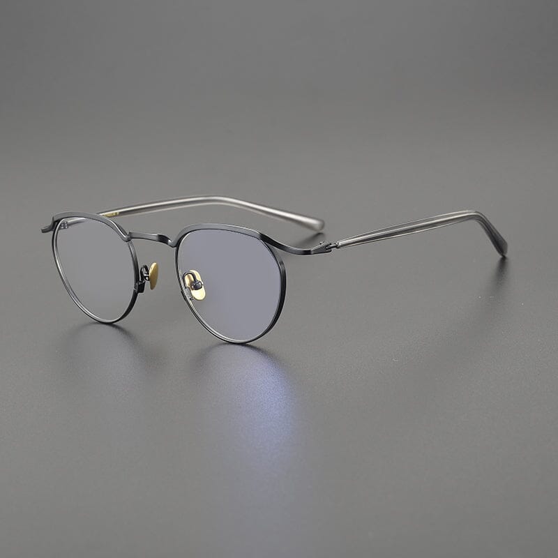 Hikaru Retro Titanium Glasses Frame Round Frames Southood Black 