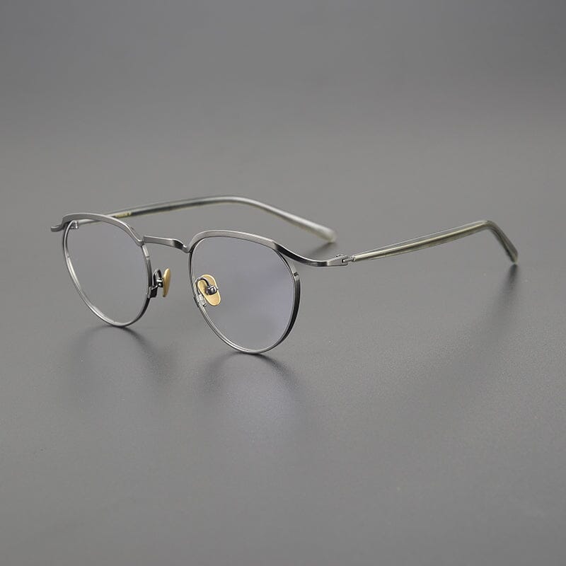 Hikaru Retro Titanium Glasses Frame Round Frames Southood Gun 