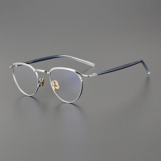 Hikaru Retro Titanium Glasses Frame Round Frames Southood Silver 