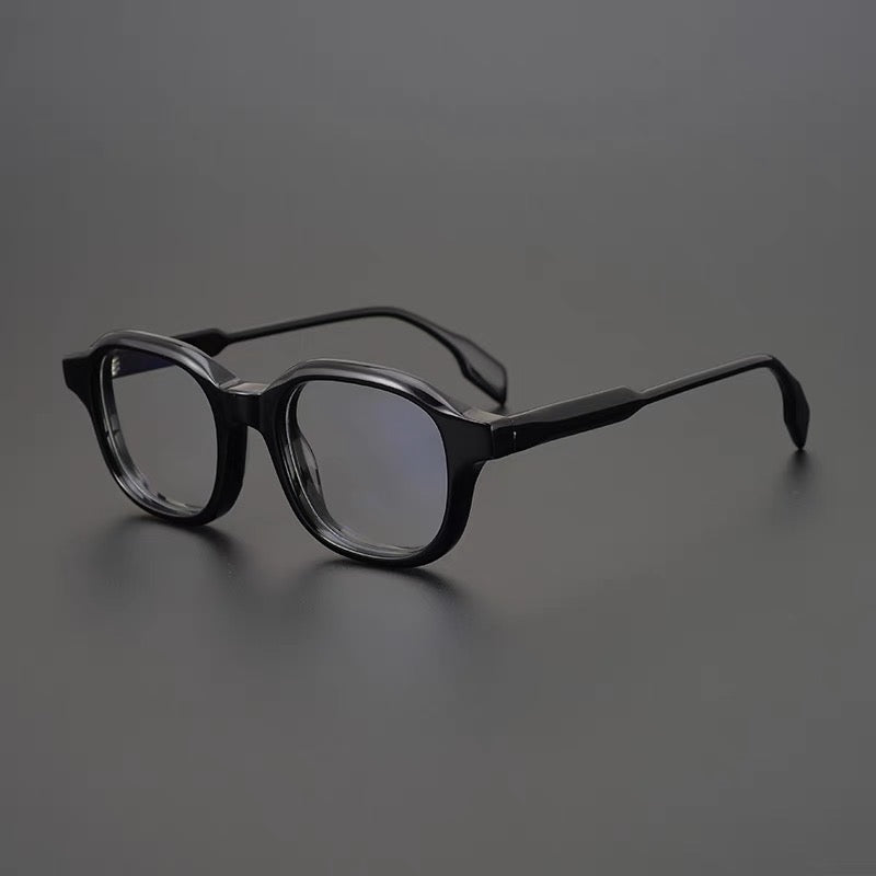 Jerome Vintage Acetate Glasses Frame Rectangle Frames Southood Black 
