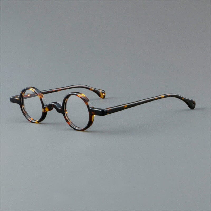 Jim Small Round Acetate Glasses Frame Round Frames Southood Leopard 