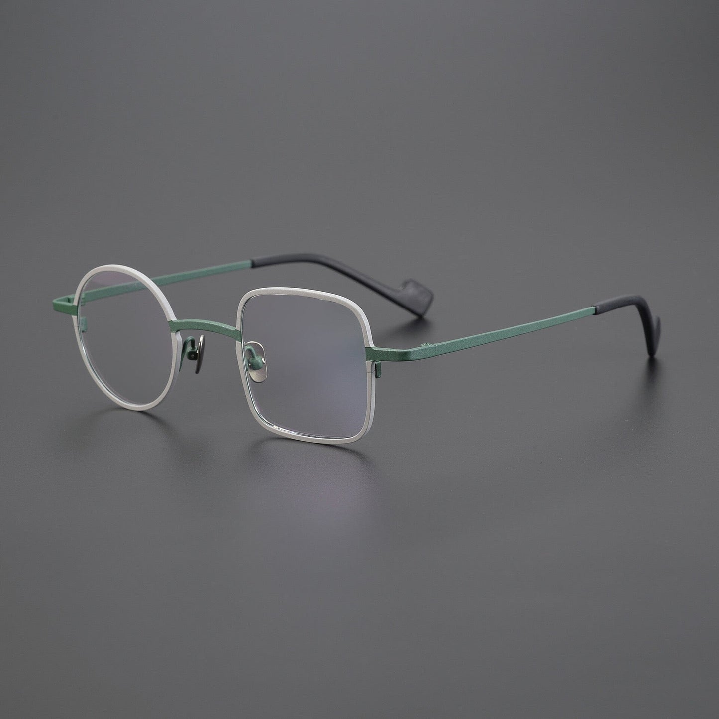 Kalen Titanium Glasses Frame Geometric Frames Southood Matte Gray Green 