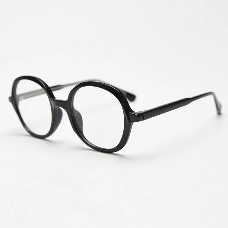 Lamar Large Size Round TR90 Vintage Eyeglass Frame Round Frames Southood Black 
