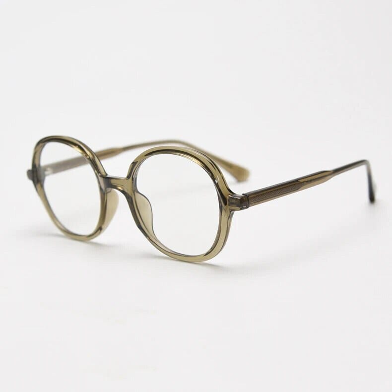Lamar Large Size Round TR90 Vintage Eyeglass Frame Round Frames Southood Green 