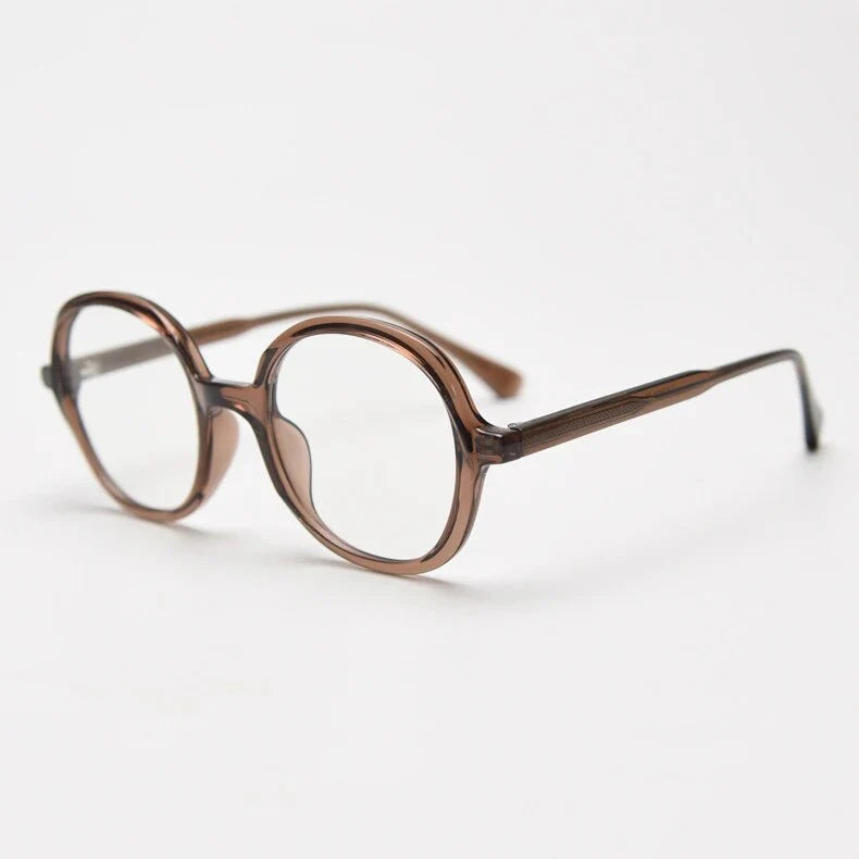 Lamar Large Size Round TR90 Vintage Eyeglass Frame Round Frames Southood Tea 