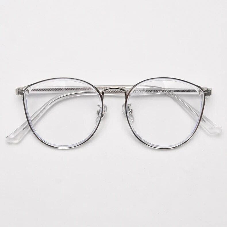 Lindi TR90 Vintage Eyeglass Frame Cat Eye Frames Southood Silver 