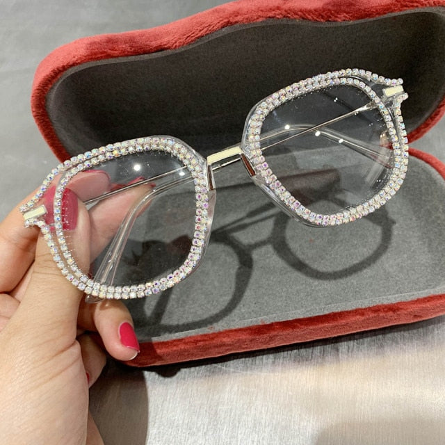 Mamie Vintage Rhinestone Eyewear Cat Eye Frames Mon 1812AB 