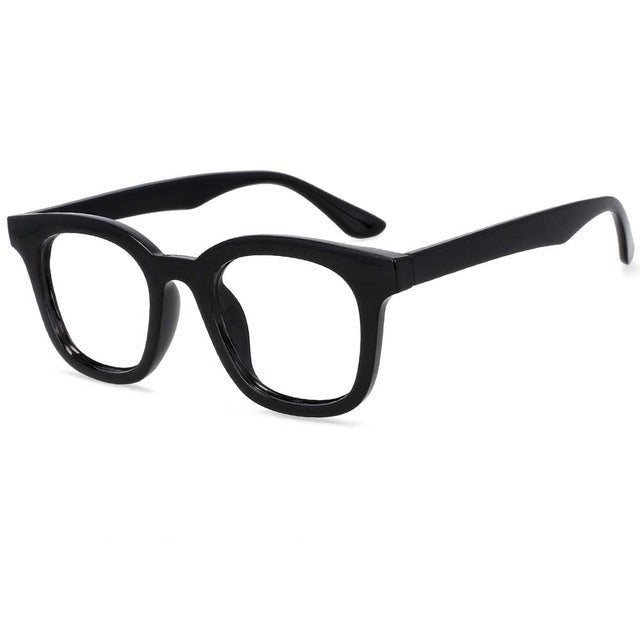 Marcus Retro Square Leopard Glasses Frame Rectangle Frames Southood Black 