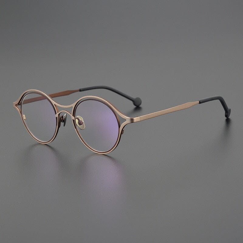 Newman Vintage Titanium Glasses Frame Geometric Frames Southood Brown 
