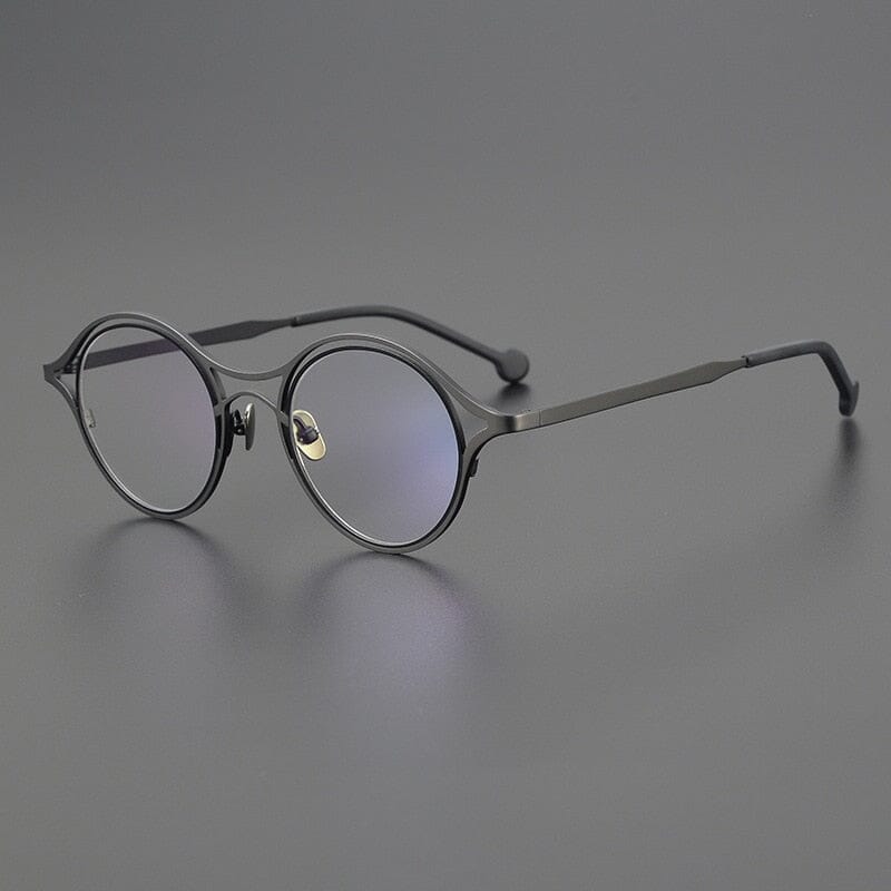 Newman Vintage Titanium Glasses Frame Geometric Frames Southood Gray 