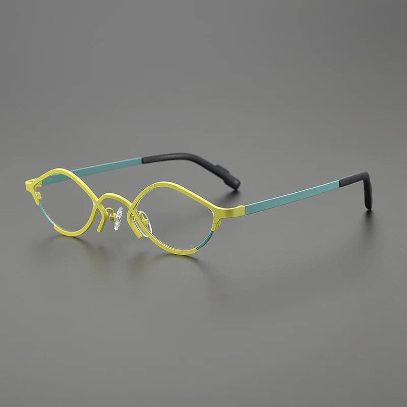 Pam Cat Eyes Titanium Glasses Frame Cat Eye Frames Southood Yellow 